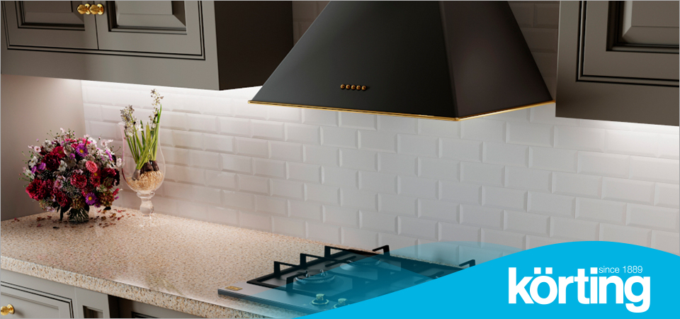 Какая высота вытяжки Korting над газовой плитой