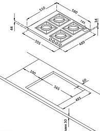 Варочная панель Korting HG 660 CRN