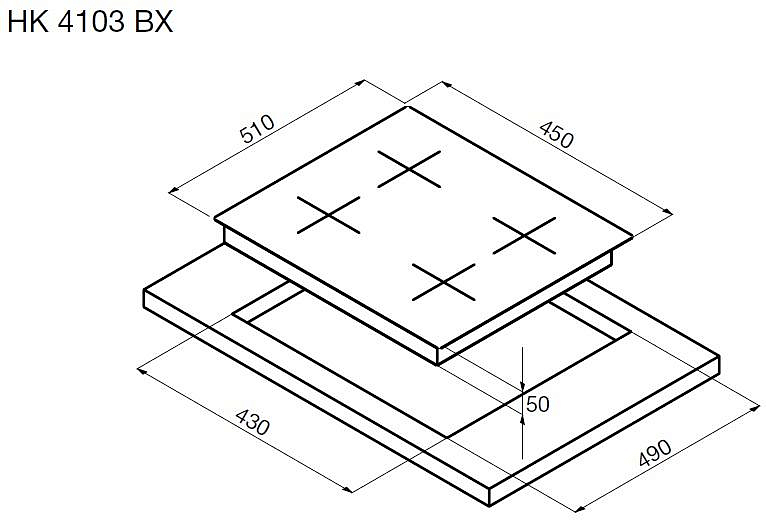Варочная панель Korting HK 4103 BX preview 2