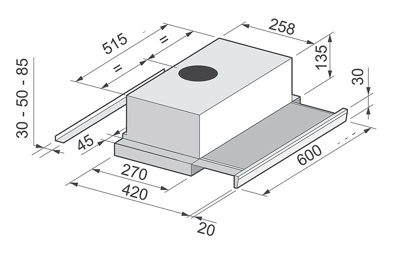 Встраиваемая вытяжка Korting KHP 6312 N preview 2