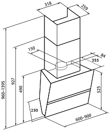 Вытяжка Korting KHC 99080 GN