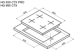 Варочная панель Korting HG 930 CTX PRO