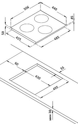Варочная панель Korting HI 42031 BW