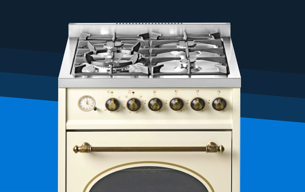 Схема с указанием габаритов для плиты Korting CKE 98051 CRI